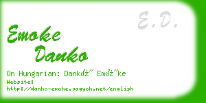 emoke danko business card